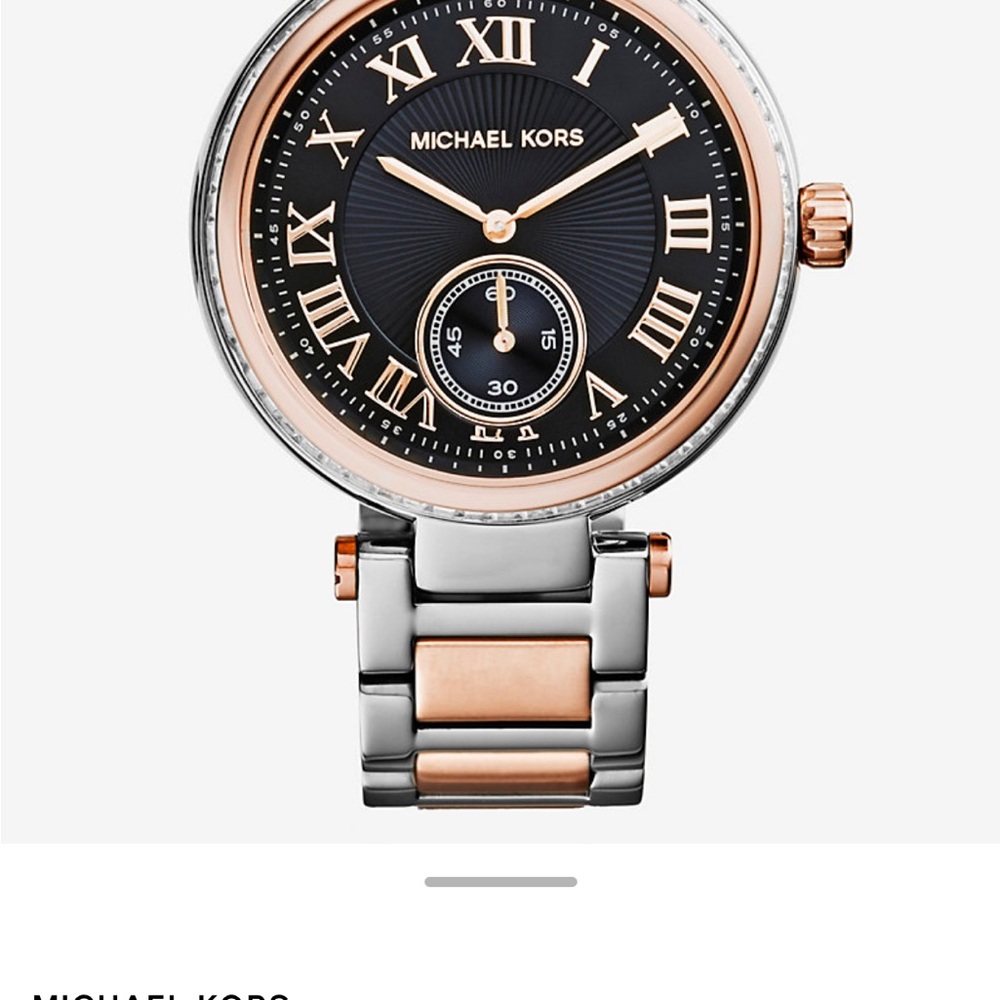Michael Kors Two-Tone Watch with Black Dial